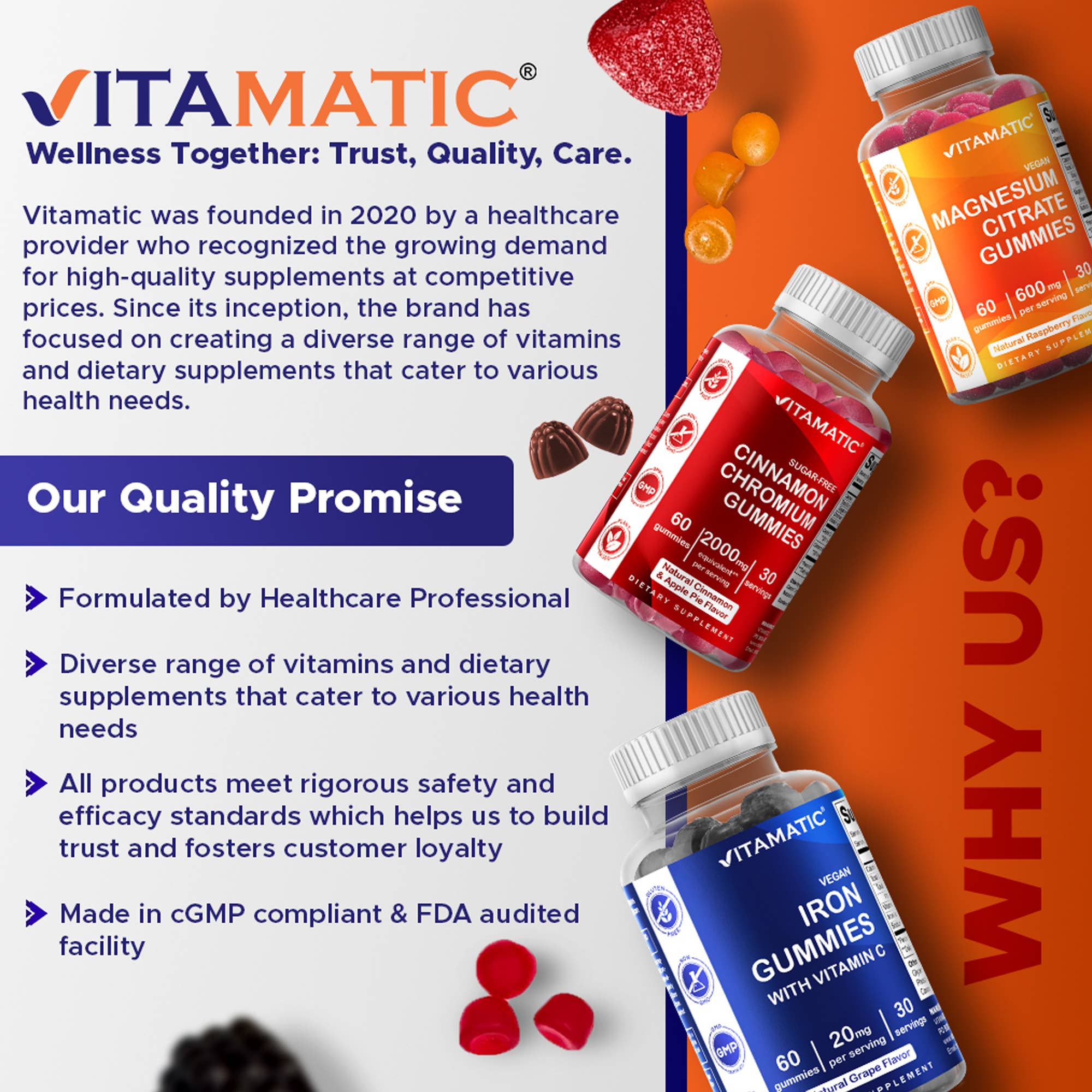 Vitamatic Biotina 10.000 mcg | Cabello, piel y uñas | 60 cápsulas