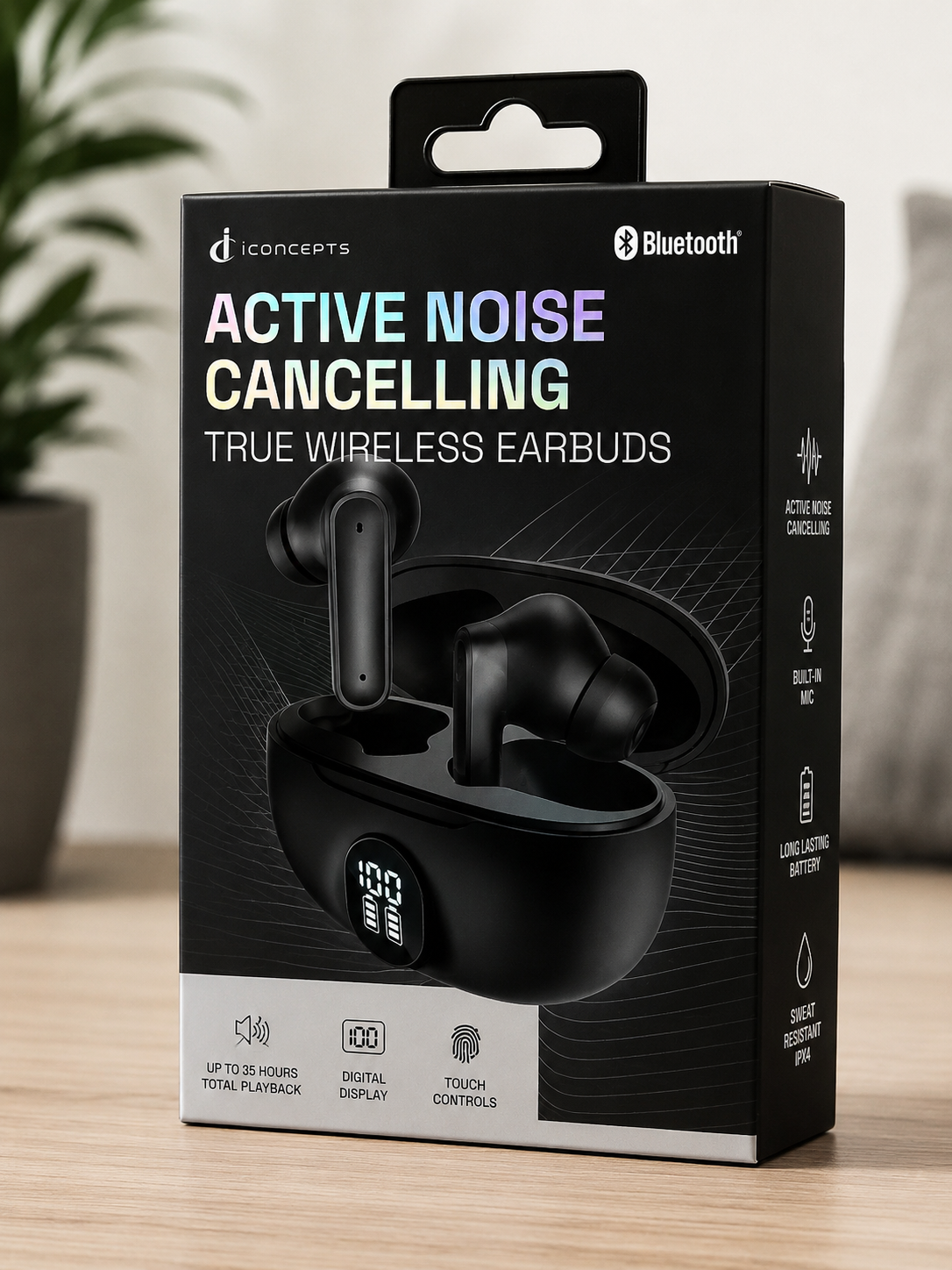 iConcepts Active Noise Cancelling True Wireless Earbuds