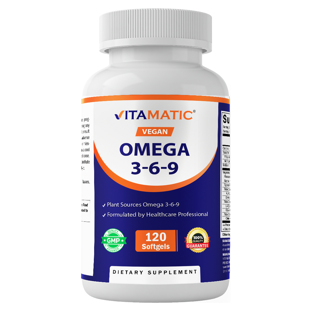 Vitamatic Vegano Omega 3-6-9 | 1250 mg | 120 cápsulas blandas veganas