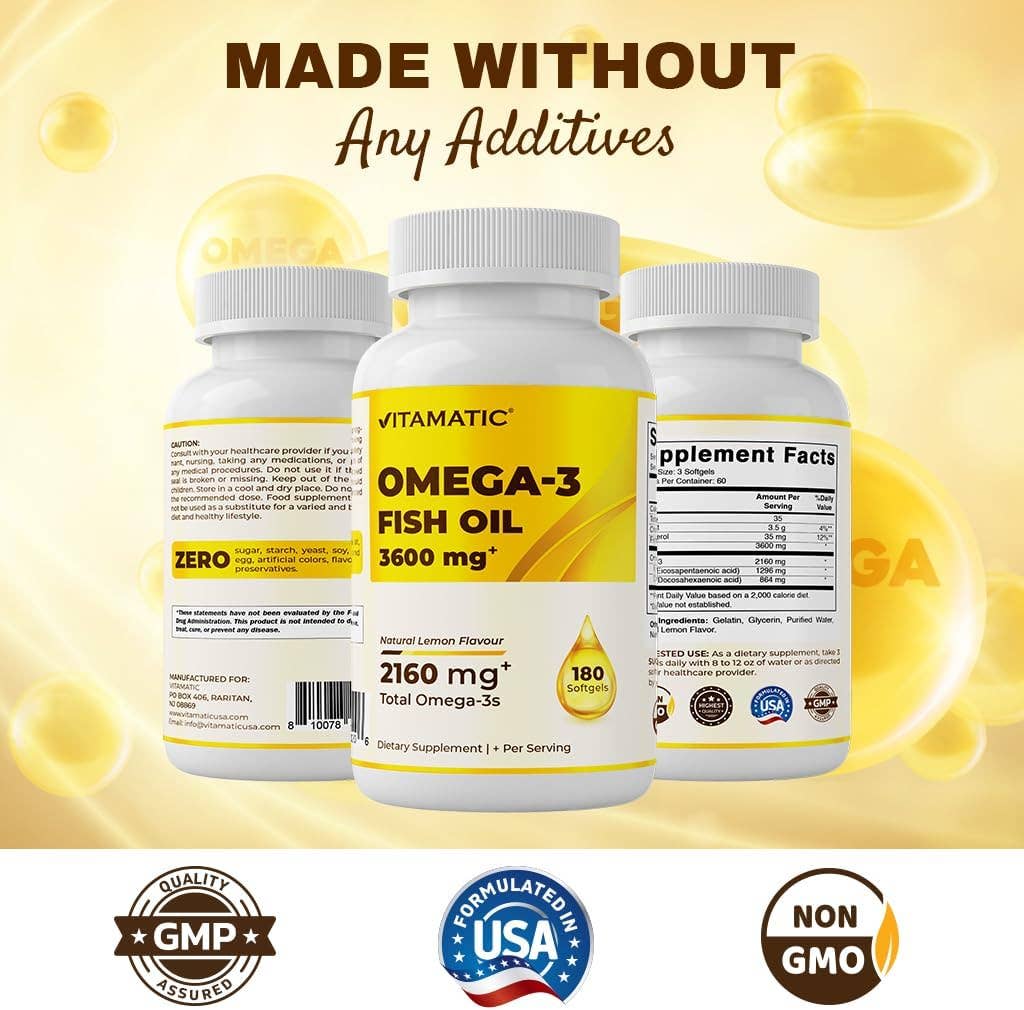 Vitamatic Omega-3 Triple Potencia | 2160 mg | 180 cápsulas blandas