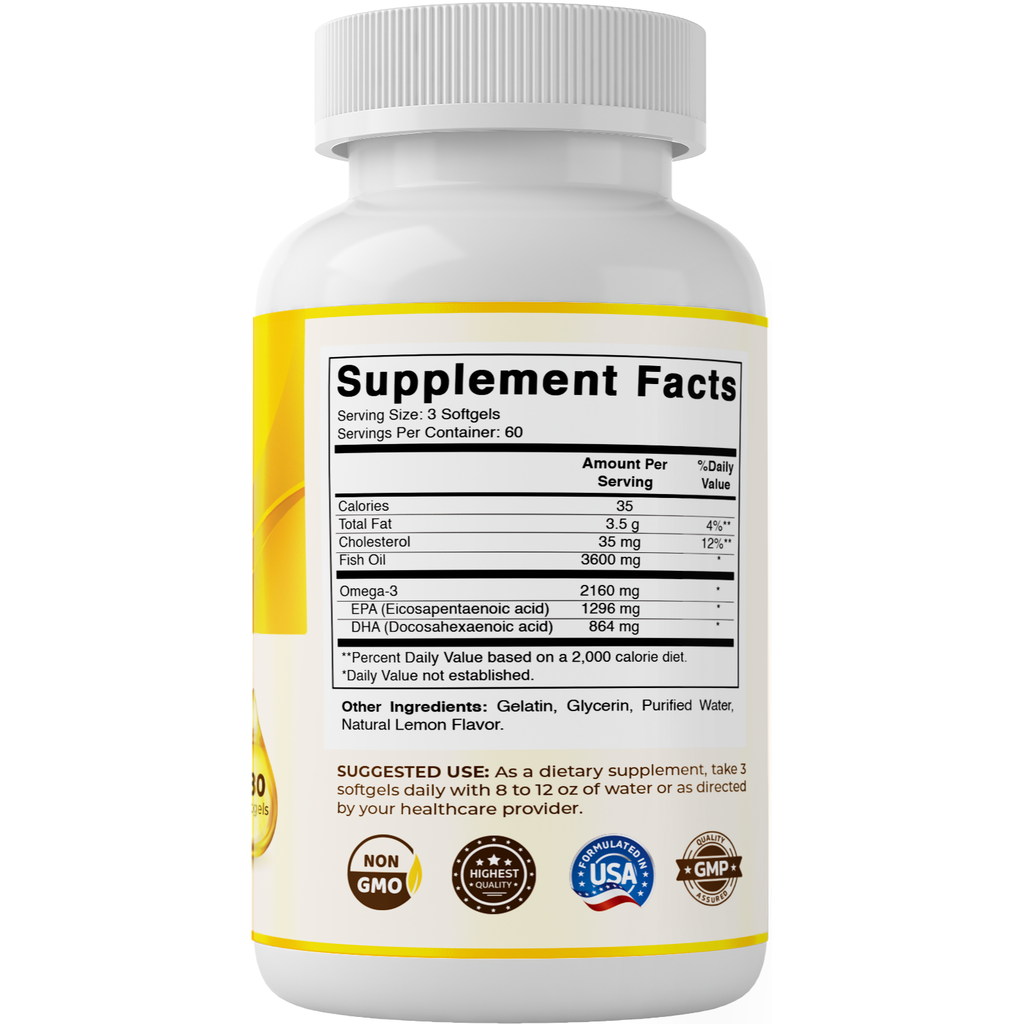 Vitamatic Omega-3 Triple Potencia | 2160 mg | 180 cápsulas blandas