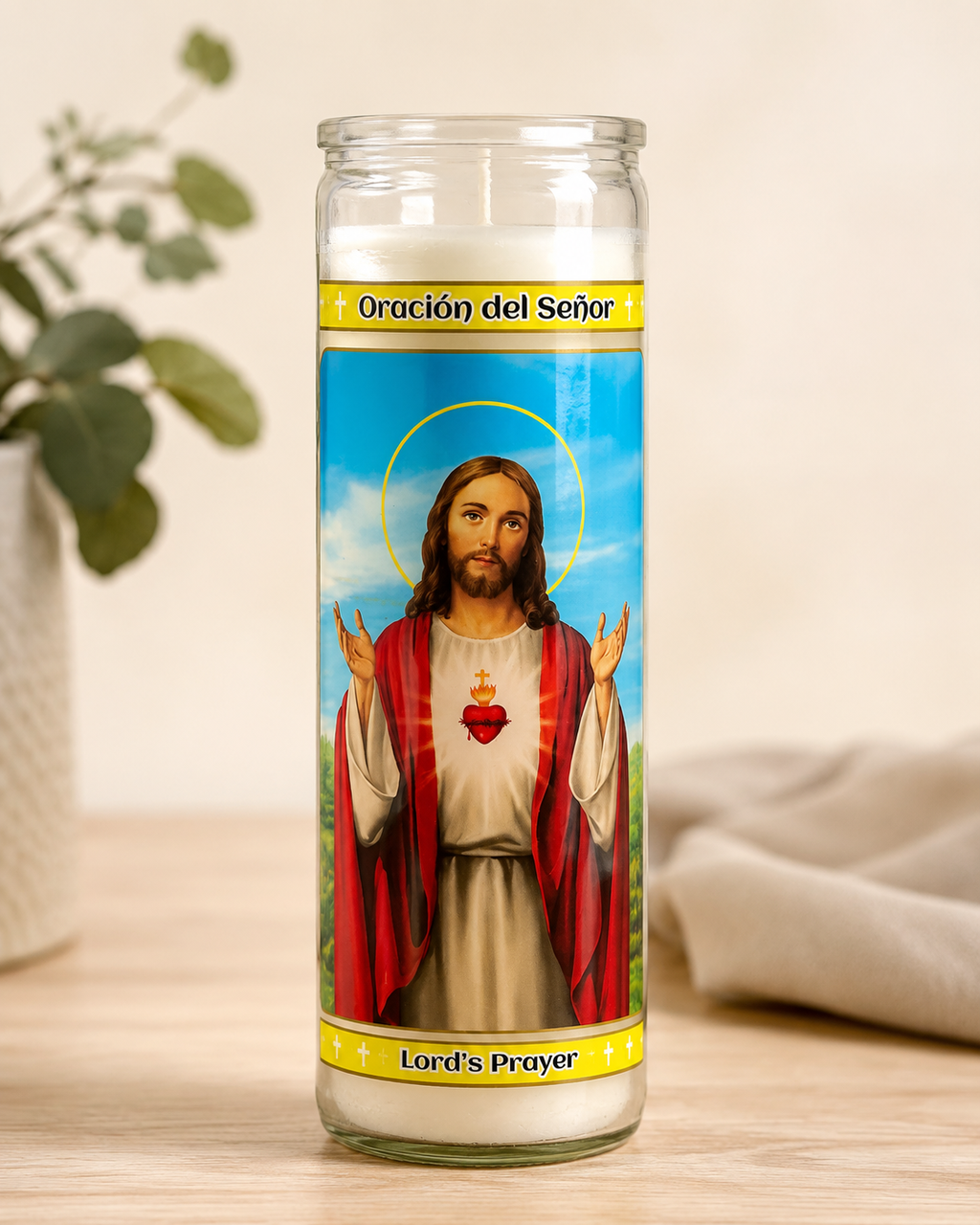 Iluminarte Vela Religiosa Oración del Señor / Lord's Prayer