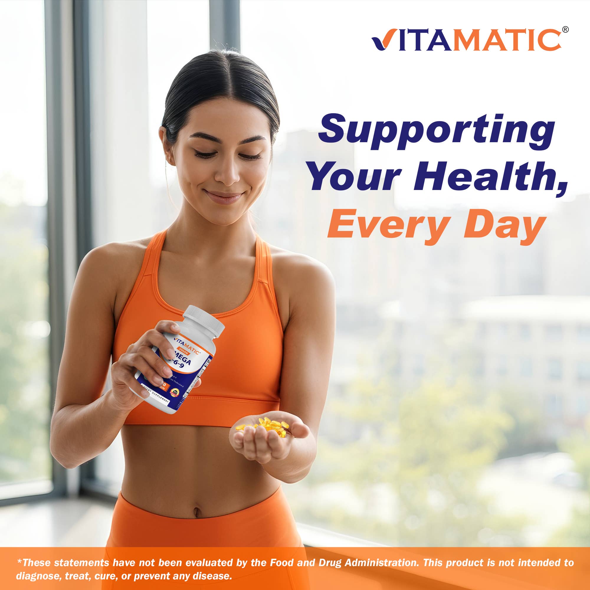 Vitamatic Vegano Omega 3-6-9 | 1250 mg | 120 cápsulas blandas veganas