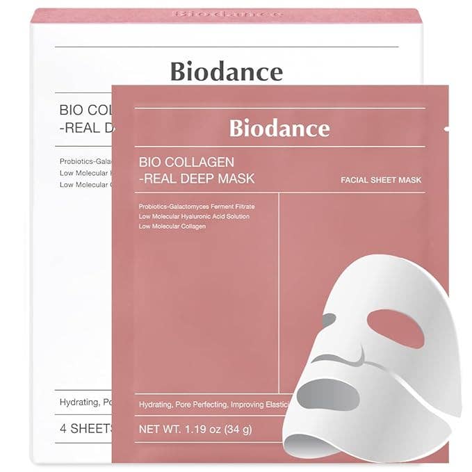 Mascarilla Hidrogel Biodance Bio-Colágeno Real Profunda, 4 unidades