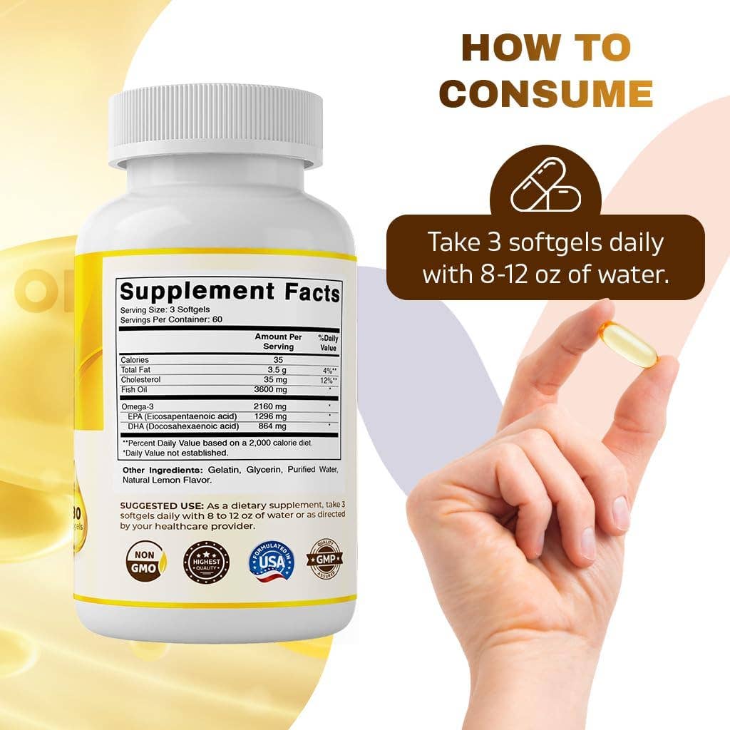 Vitamatic Omega-3 Triple Potencia | 2160 mg | 180 cápsulas blandas