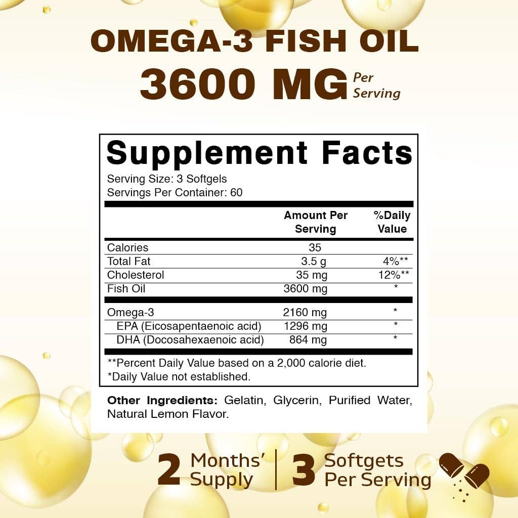 Vitamatic Omega-3 Triple Potencia | 2160 mg | 180 cápsulas blandas