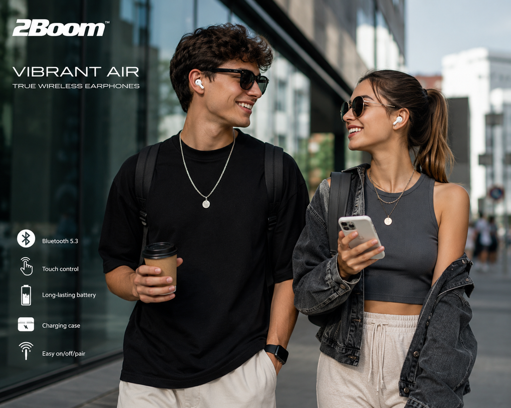 2Boom Vibrant Air True Wireless Earphones