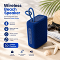 Wireless Beach Speaker azul con mosquetón