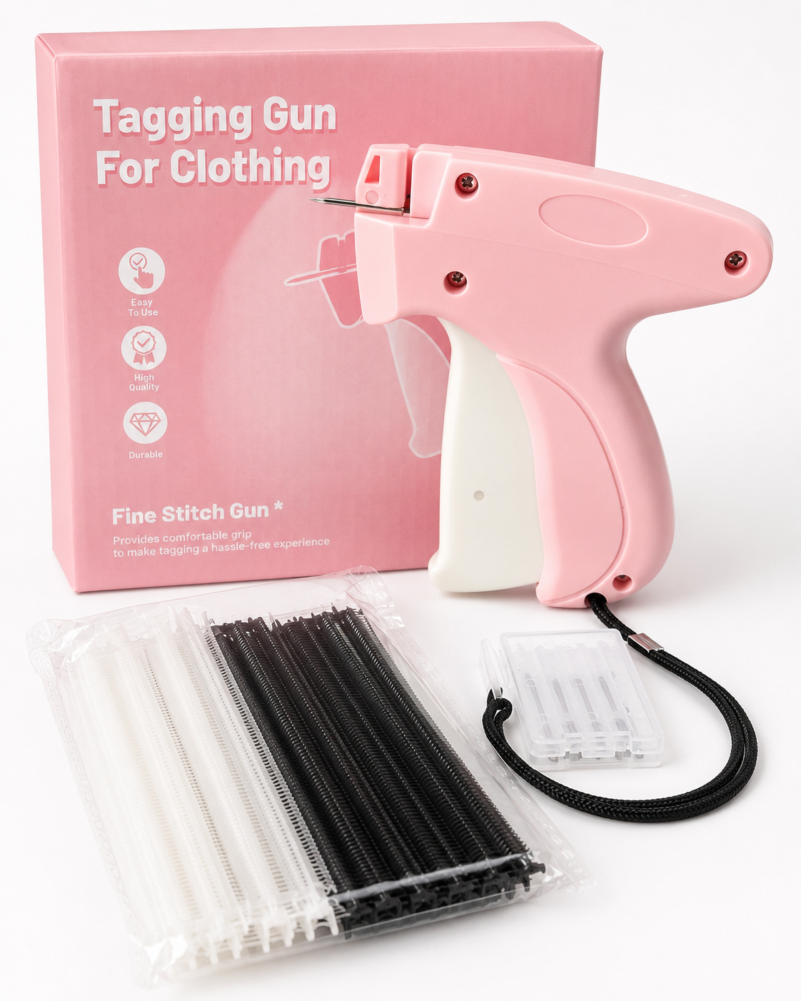 Tagging Gun para ropa – kit completo con pines negros y blancos