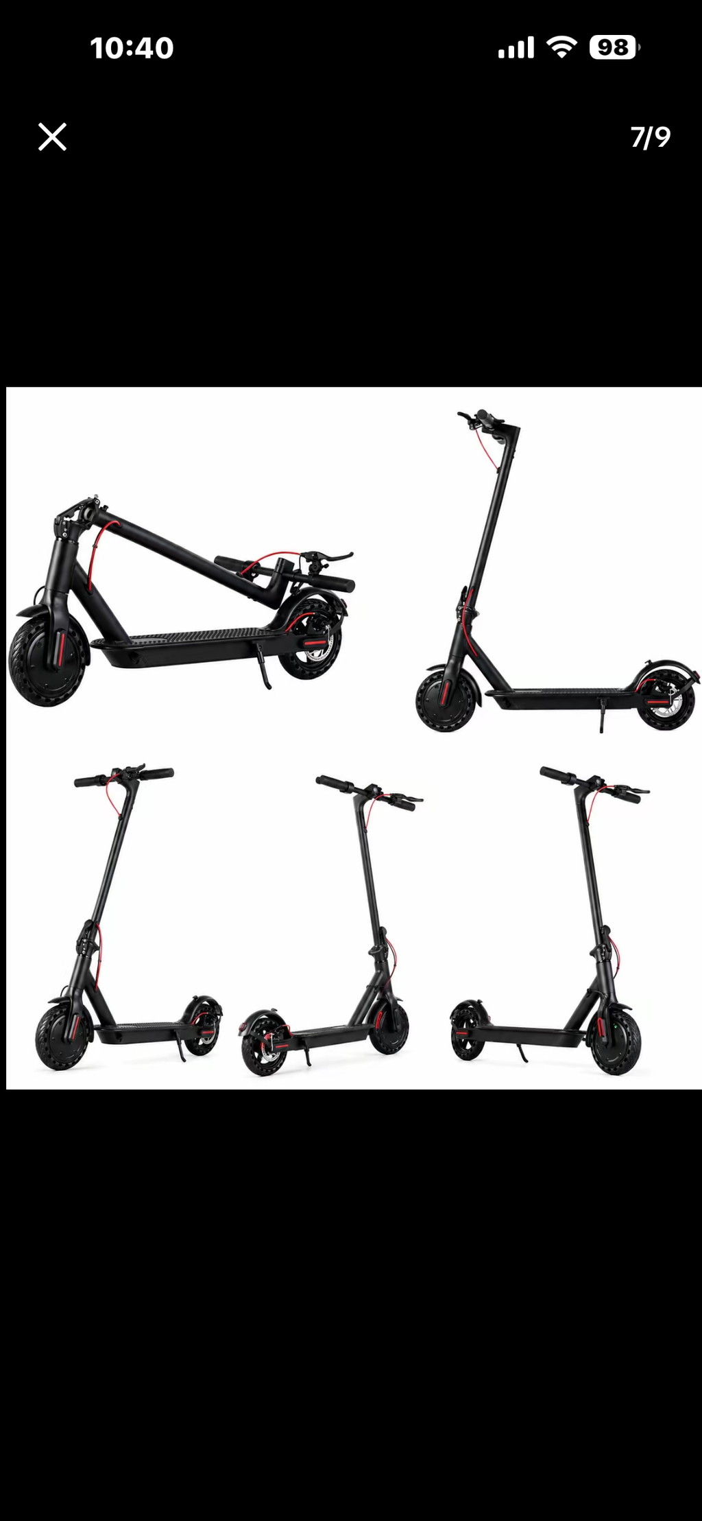 Scooter eléctrico 350W – vistas múltiples