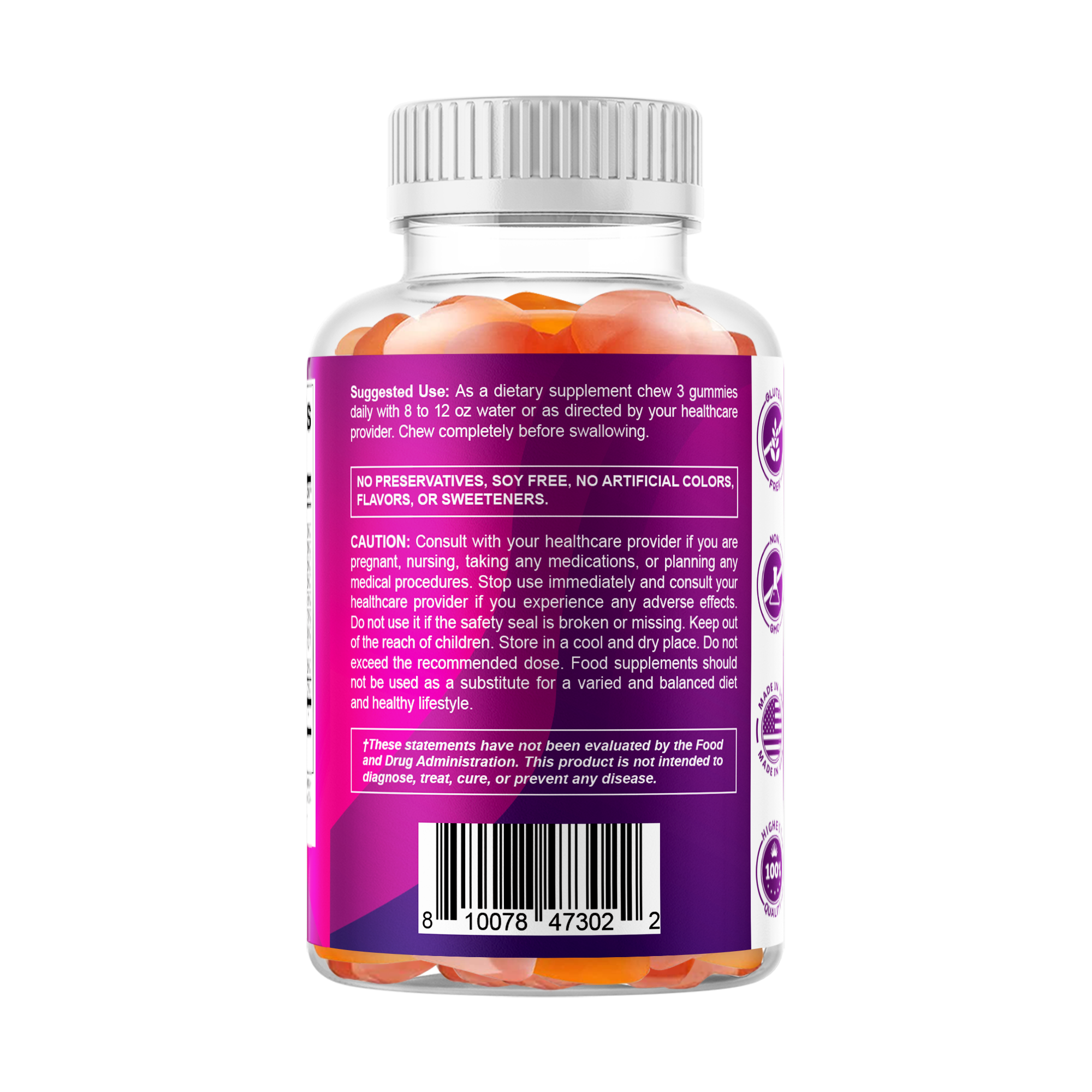 Vitamatic Fibra prebiótica | 7 g de fibra | 60 gominolas