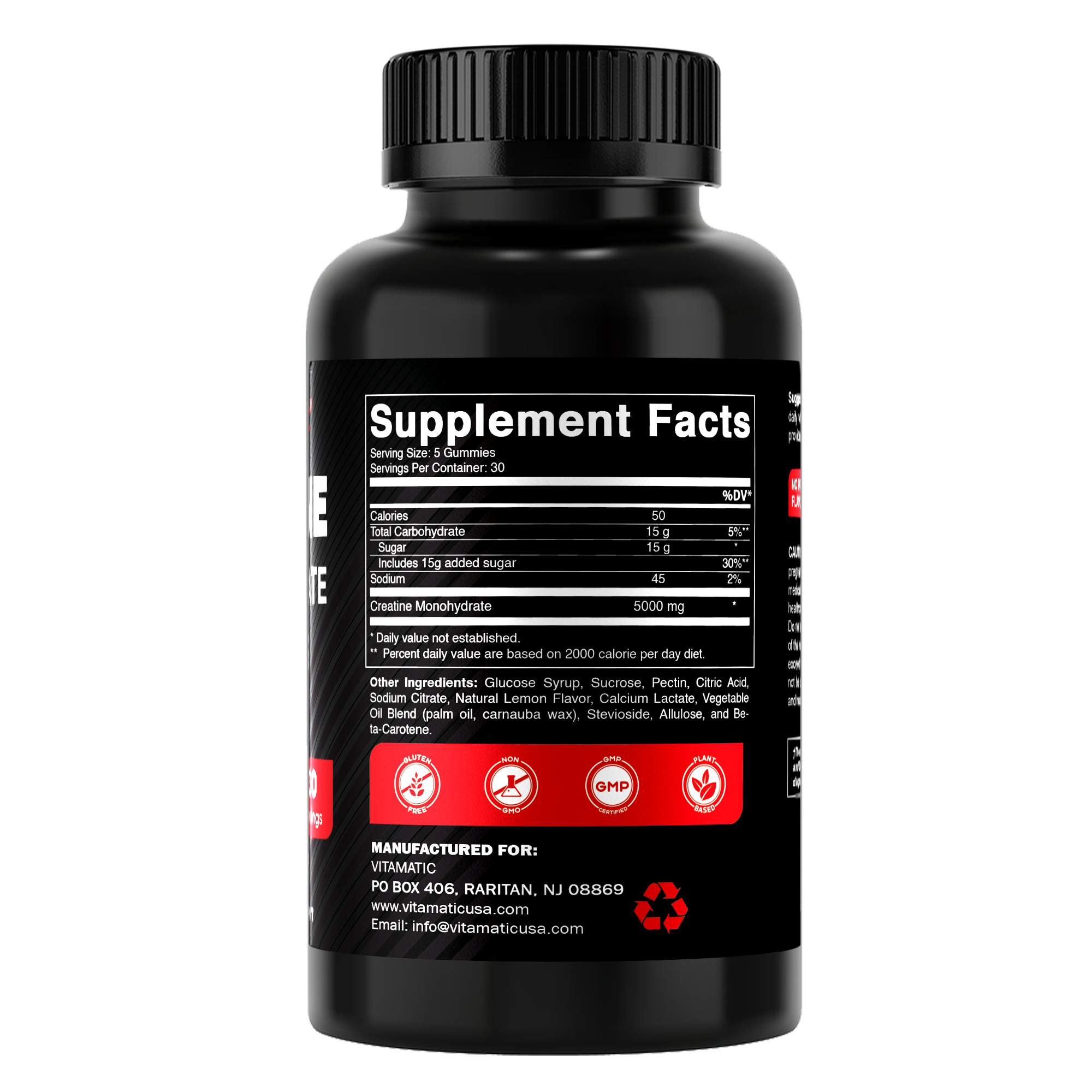 Vitamatic Creatina 5000 mg | Músculo y Energía | 150 unidades