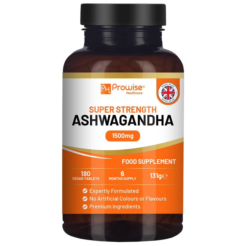 Ashwagandha 1500 mg 180 tabletas veganas